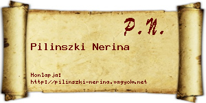 Pilinszki Nerina névjegykártya